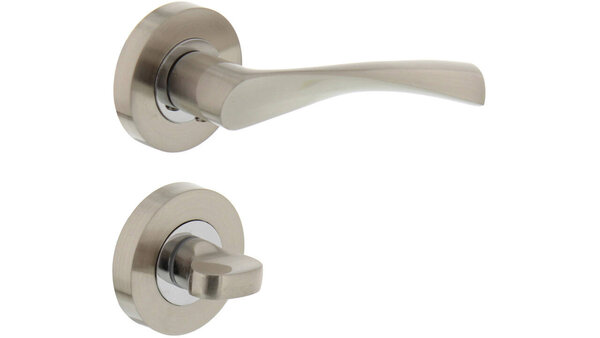 Intersteel Deurkruk Giussy op rozet verdekt ø52x10mm met nokken nikkel mat