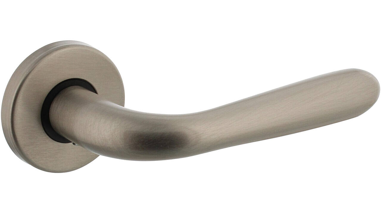 Intersteel Deurkruk Jupiter op rozet verdekt ø49x7mm nikkel mat