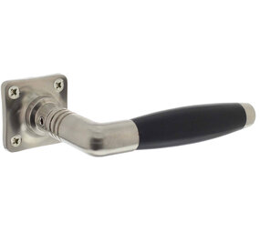 Intersteel Deurkruk Ton basic met rozet 38x38x6mm nikkel mat/zwart