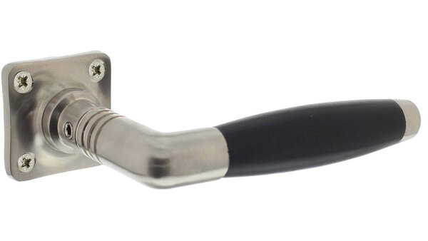Intersteel Deurkruk Ton basic met rozet 38x38x6mm nikkel mat/zwart