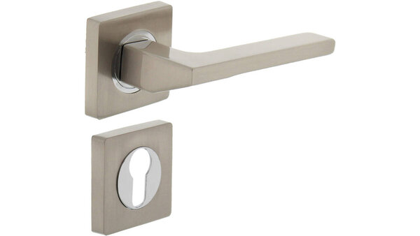 Intersteel Deurkruk Ben op rozet verdekt 55x55x10mm met nokken chroom/nikkel mat