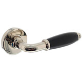 Intersteel Deurkruk Courgette met rozet verdekt ø49x7mm nikkel/zwart Intersteel Deurkruk Courgette met rozet verdekt ø49x7mm nikkel/zwart