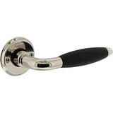 Intersteel Deurkruk Antonnet met rozet ø50x5mm nikkel/ebbenhout