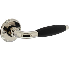 Intersteel Deurkruk Antonnet met rozet ø50x5mm nikkel/ebbenhout