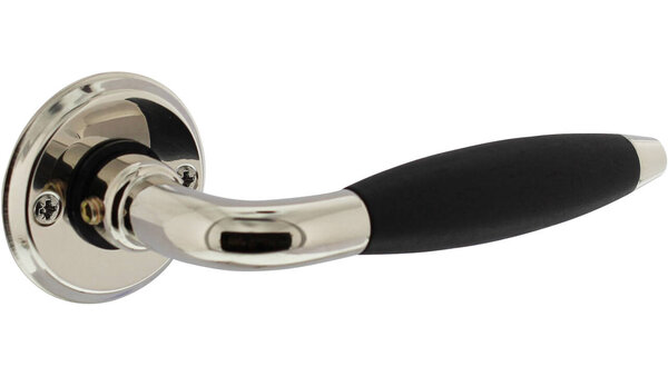 Intersteel Deurkruk Antonnet met rozet ø50x5mm nikkel/ebbenhout