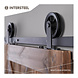 Intersteel Schuifdeursysteem 2x1 meter met hangrollen spaakwiel top 170mm zwart