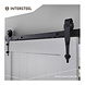 Intersteel Schuifdeursysteem 2x1 meter met hangrollen pijlvorm 290mm zwart