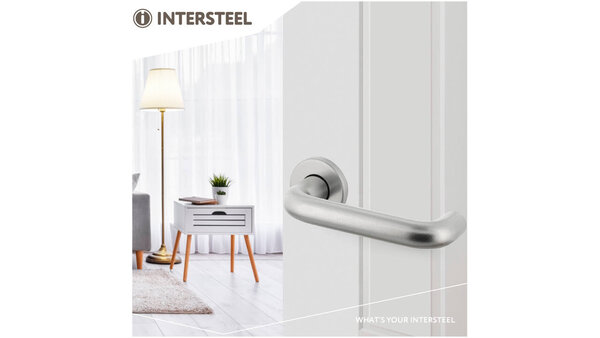 Intersteel Deurkruk Rond met rozet verdekt ø50x7mm met nokken aluminium F1