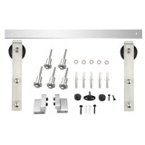 Intersteel Schuifdeursysteem 2x1 meter met hangrollen recht 290mm rvs