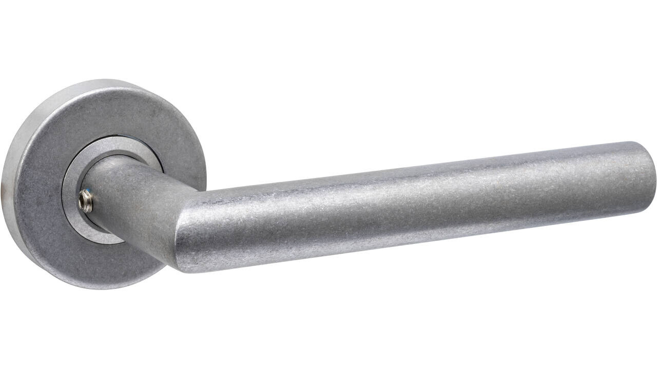 Intersteel Deurkruk Jura op rozet verdekt ø53x10mm rvs getrommeld