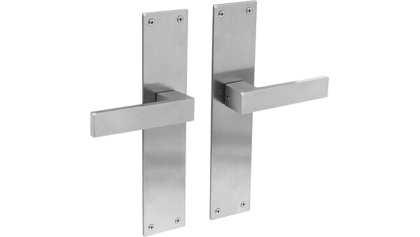 Intersteel Deurkruk Amsterdam met schild rechthoekig 250x55x2mm blind rvs