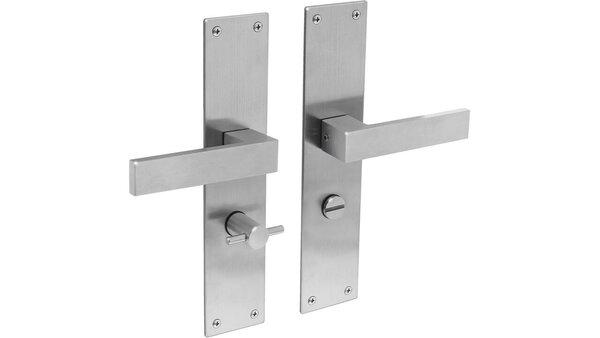 Intersteel Deurkruk Amsterdam met schild rechthoekig 250x55x2mm blind rvs