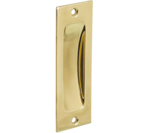 Intersteel Schuifdeurkom rechthoekig 120x40mm opschroevend messing gelakt