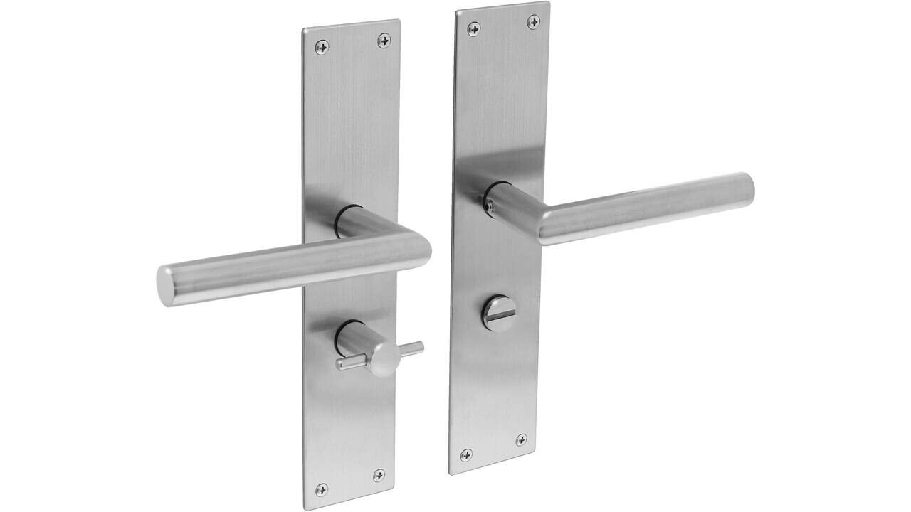 Intersteel Deurkruk Jura met schild rechthoekig 250x55x2mm blind rvs