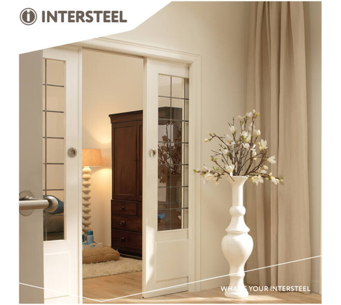 Intersteel  Schuifdeurkom rond 52/85mm verdekt rvs