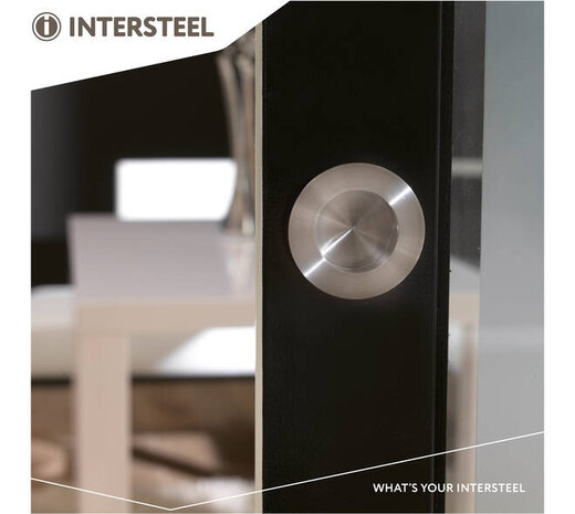 Intersteel  Schuifdeurkom rond 52/85mm verdekt rvs