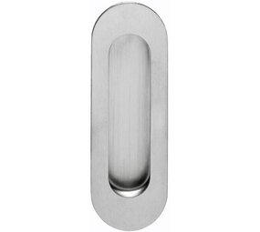 Intersteel Schuifdeurkom ovaal 120x40mm verdekt rvs