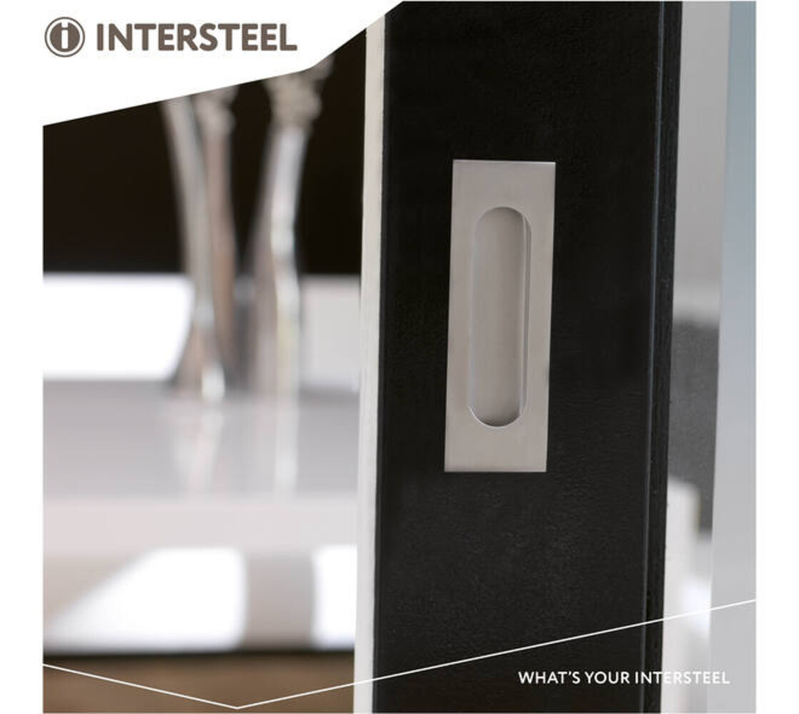 Intersteel  Schuifdeurkom rechthoekig 170x50mm verdekt rvs