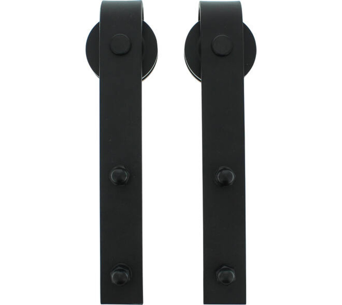 Intersteel Set van 2 rollers recht 290mm tbv schuifdeursysteem 450101 inclusief bevestiging zwart
