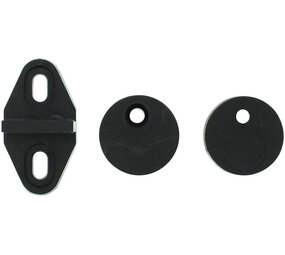 Intersteel Set geleide- en afstandhouders tbv schuifdeursysteem inclusief bevestiging zwart