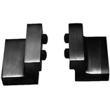 Intersteel Set van 2 stoppers tbv schuifdeursysteem inclusief bevestiging zwart