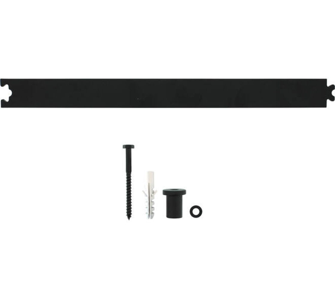 Intersteel Tussenrail 45cm tbv schuifdeursysteem inclusief bevestigingsset zwart