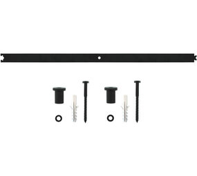 Intersteel Tussenrail 90cm tbv schuifdeursysteem inclusief bevestigingsset zwart