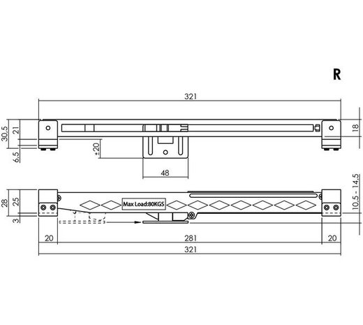 Intersteel Sluitvertrager 3.0 railmontage universeel tbv schuifdeursysteem, zwart