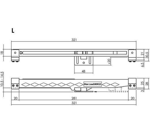 Intersteel Sluitvertrager 3.0 railmontage universeel tbv schuifdeursysteem, zwart