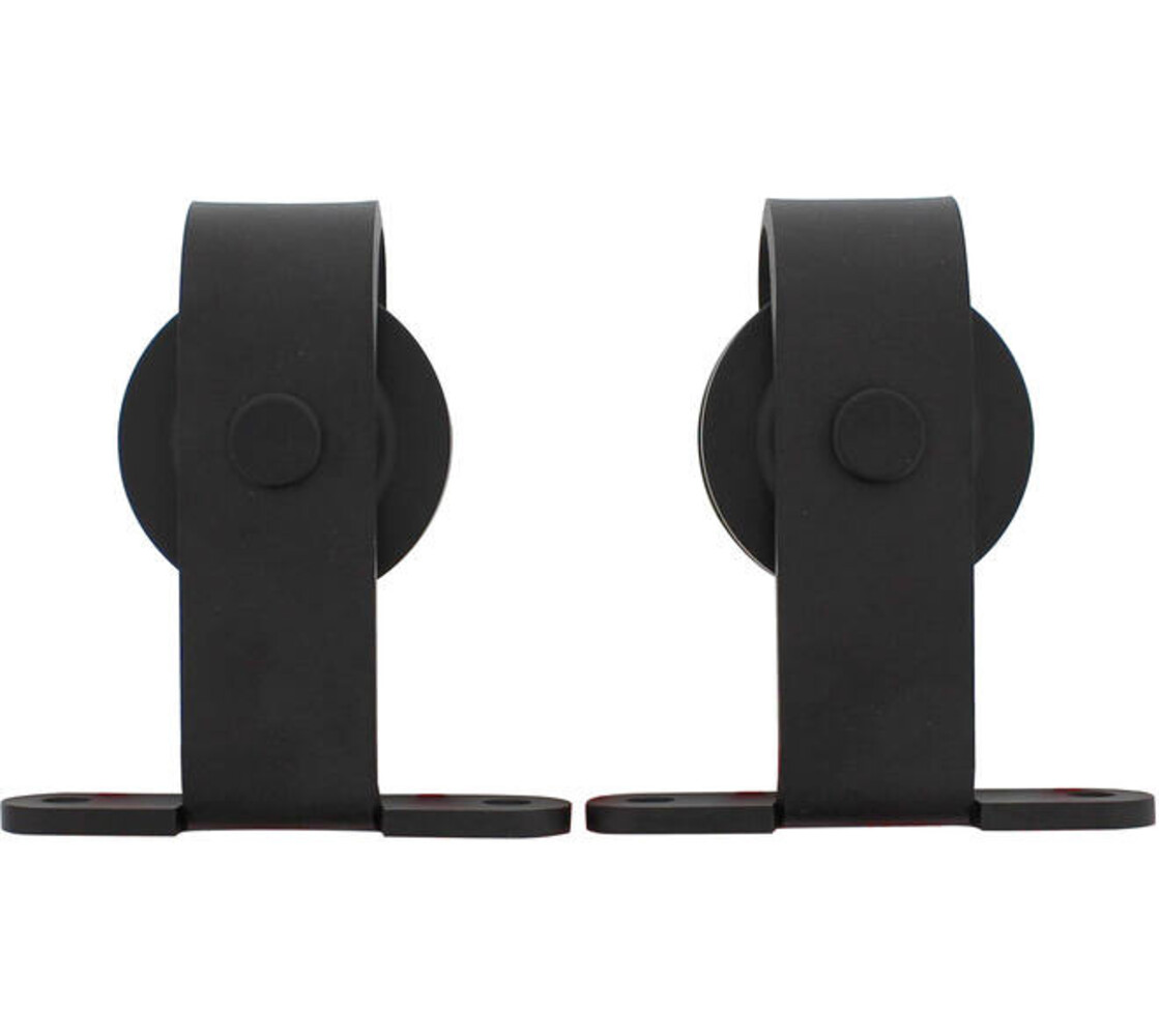 Intersteel Set van 2 rollers recht top 130mm tbv schuifdeursysteem 450100 inclusief bevestiging zwart
