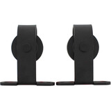 Intersteel Set van 2 rollers recht top 130mm tbv schuifdeursysteem 450100 inclusief bevestiging zwart