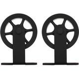 Intersteel Set van 2 rollers spaakwiel top 170mm tbv schuifdeursysteem 450120 inclusief bevestiging zwart