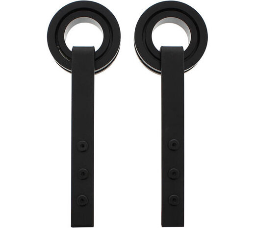 Intersteel  Set van 2 rollers open wiel 255mm tbv schuifdeursysteem 450123 inclusief bevestiging zwart