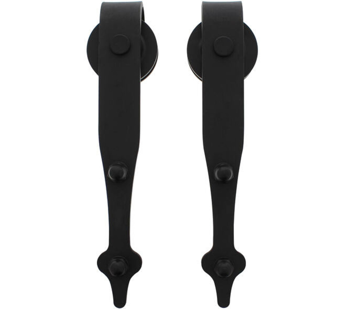 Intersteel Set van 2 rollers pijlvorm 290mm tbv schuifdeursysteem 450124 inclusief bevestiging zwart