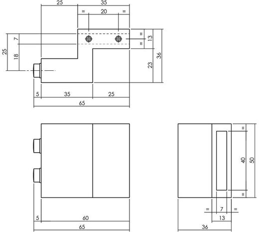 Intersteel Set van 2 stoppers tbv UITSLUITEND schuifdeursysteem 450121 zwart