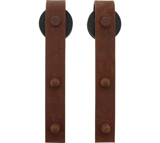 Intersteel Set van 2 rollers recht 290mm tbv schuifdeursysteem 450101 inclusief bevestiging antiek