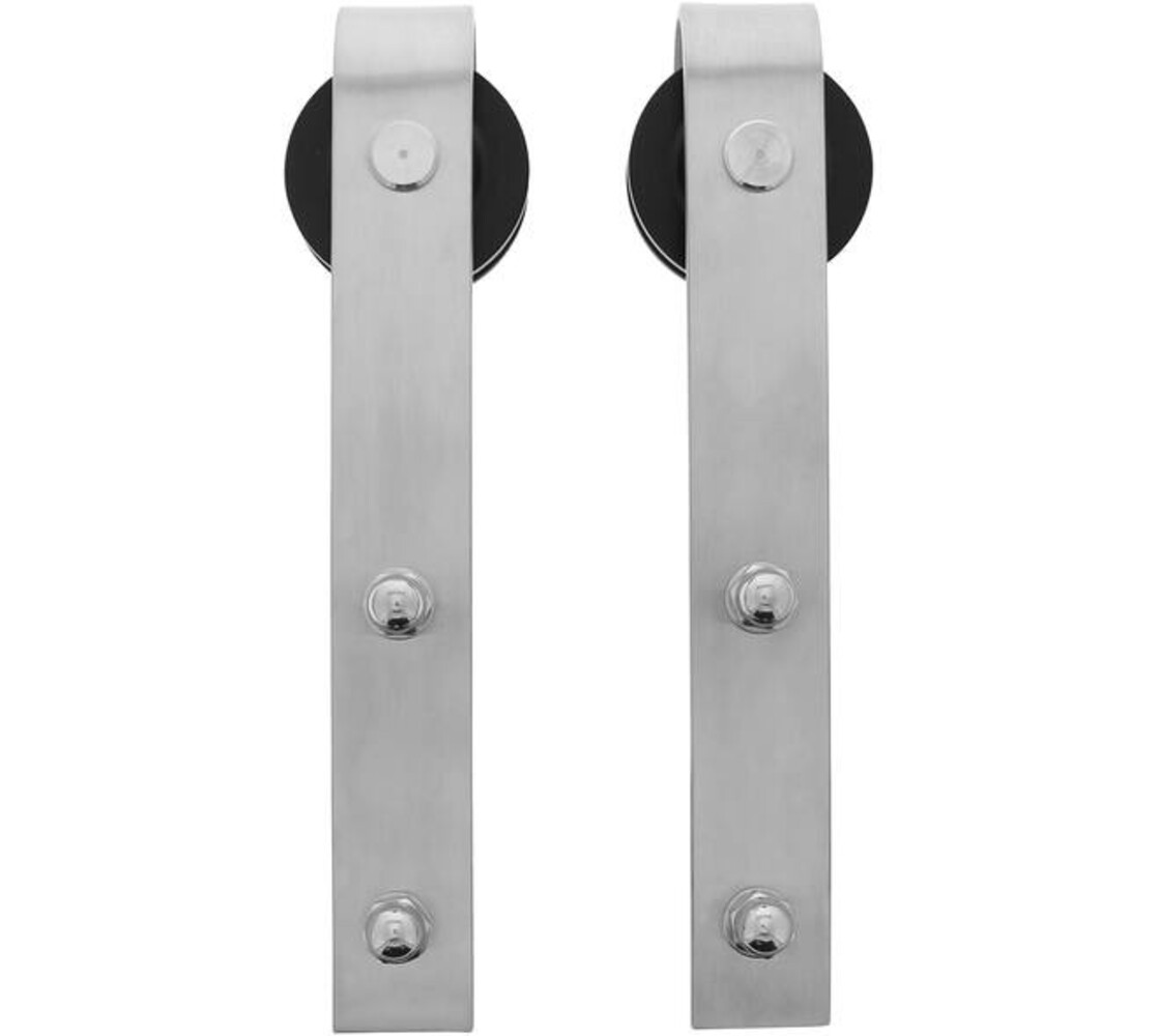 Intersteel Set van 2 rollers recht 290mm tbv schuifdeursysteem 450101 inclusief bevestiging rvs