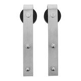 Intersteel Set van 2 rollers recht 290mm tbv schuifdeursysteem 450101 inclusief bevestiging rvs