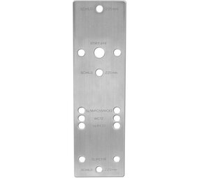 Intersteel Boorsjabloon Intersteel tbv nokkengarnituren binnendeurbeslag RVS