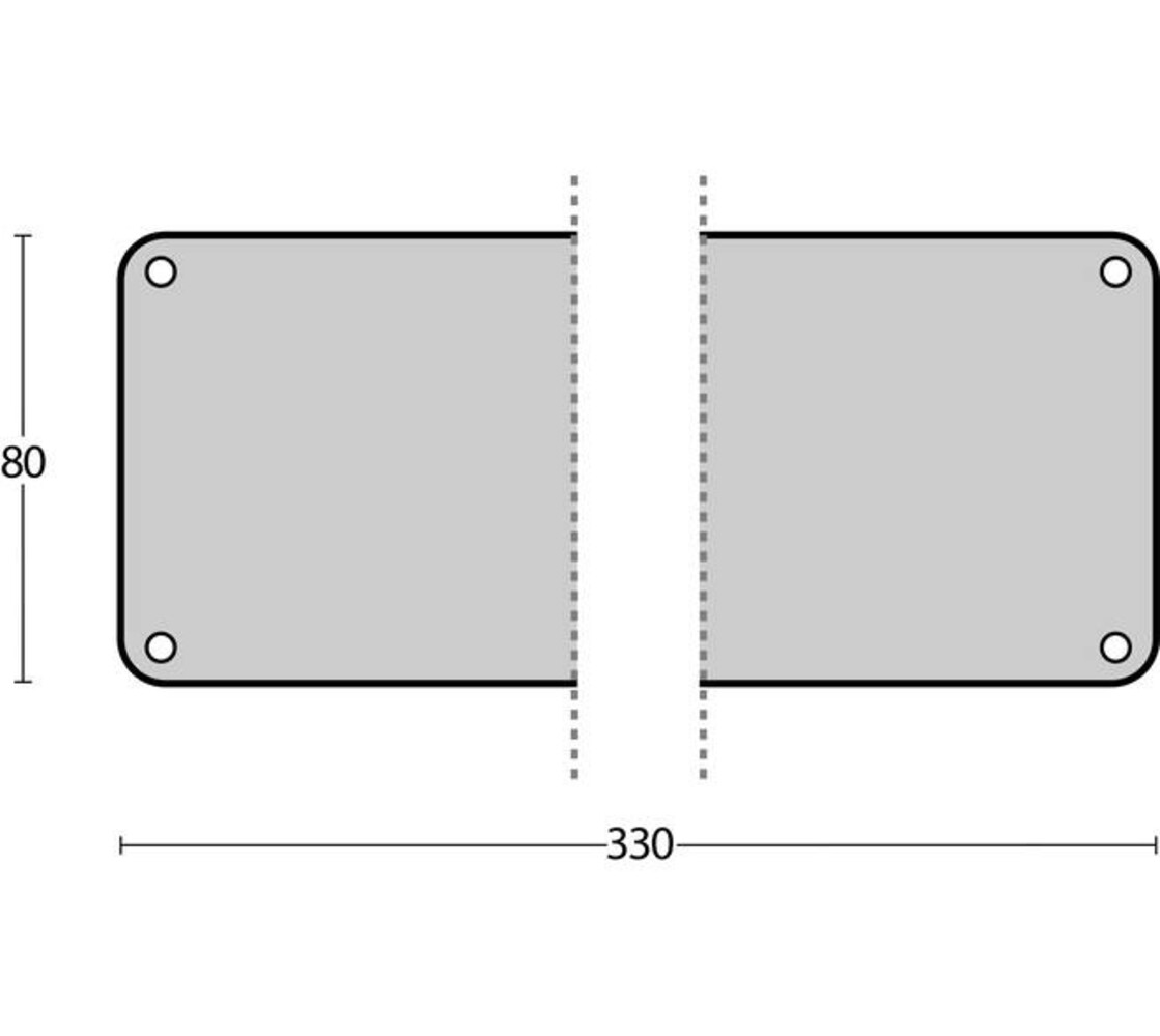 Intersteel  Duwplaat 80x330x1,5mm rvs