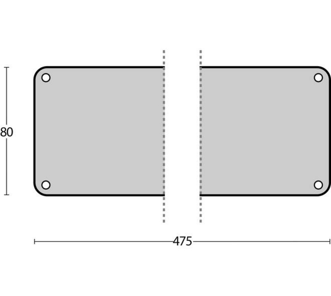 Intersteel  Duwplaat 80x475x1,5mm rvs