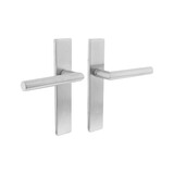 Intersteel Deurkruk Jura op schild verdekt rechthoekig 219x40mm met nokken rvs EN1906/4