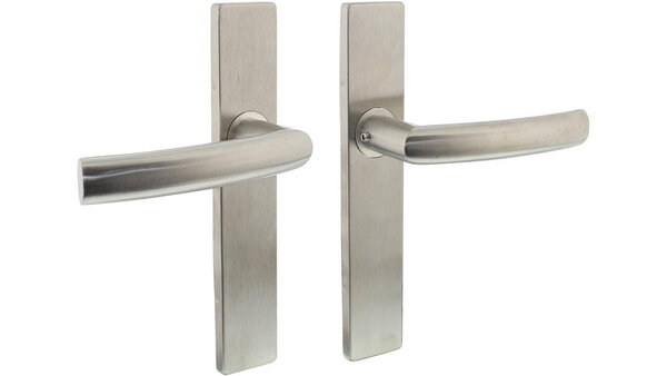 Intersteel Deurkruk Blok op schild verdekt rechthoekig 219x40mm met nokken rvs EN1906/4