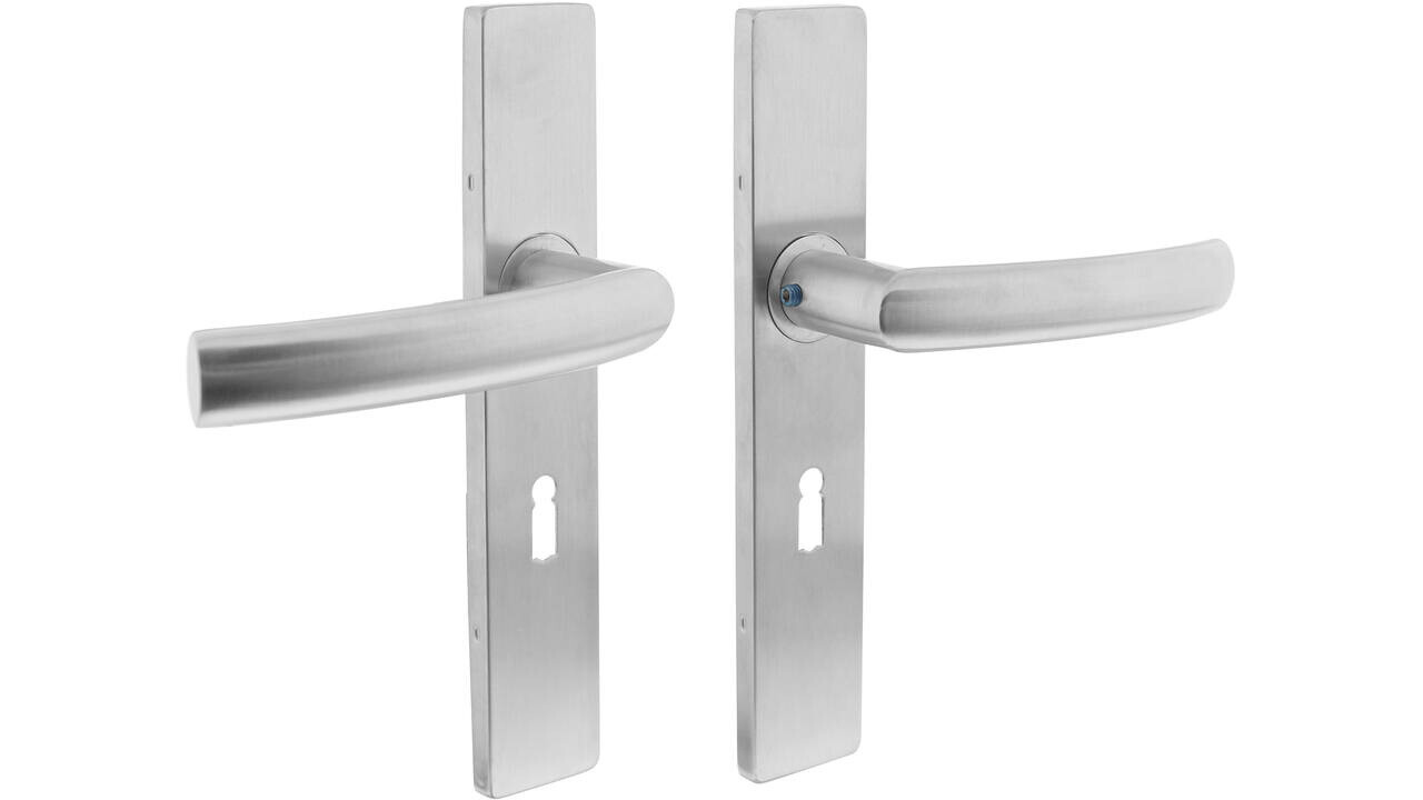 Intersteel Deurkruk Blok op schild verdekt rechthoekig 219x40mm met nokken rvs EN1906/4