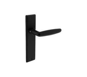 Intersteel Deurkruk Sophie met schild rechthoekig 181x41mm zwart Intersteel Deurkruk Sophie met schild rechthoekig 181x41mm zwart
