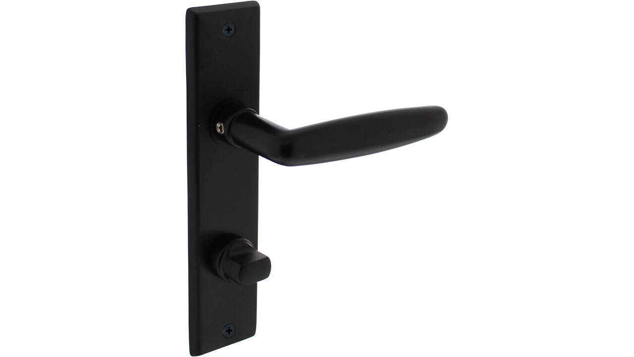 Intersteel Deurkruk Sophie met schild rechthoekig 181x41mm zwart