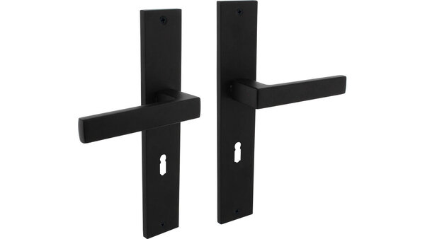 Intersteel Deurkruk Hera op schild rechthoekig 245x45mm zwart