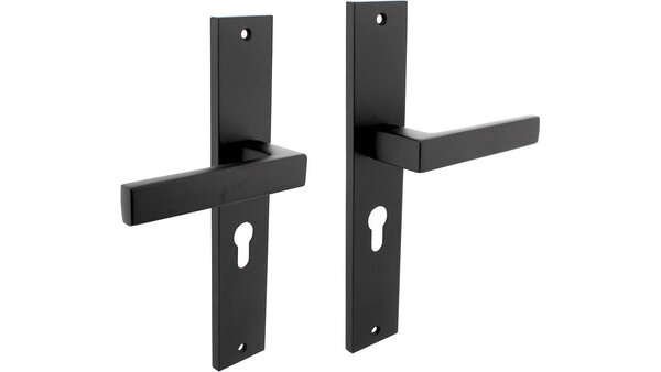 Intersteel Deurkruk Hera op schild rechthoekig 245x45mm zwart