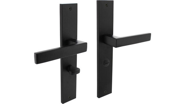 Intersteel Deurkruk Hera op schild rechthoekig 245x45mm zwart