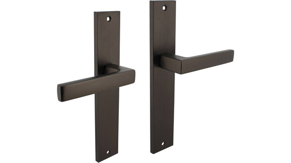 Intersteel Deurkruk Hera op schild rechthoekig 245x45mm antraciet grijs